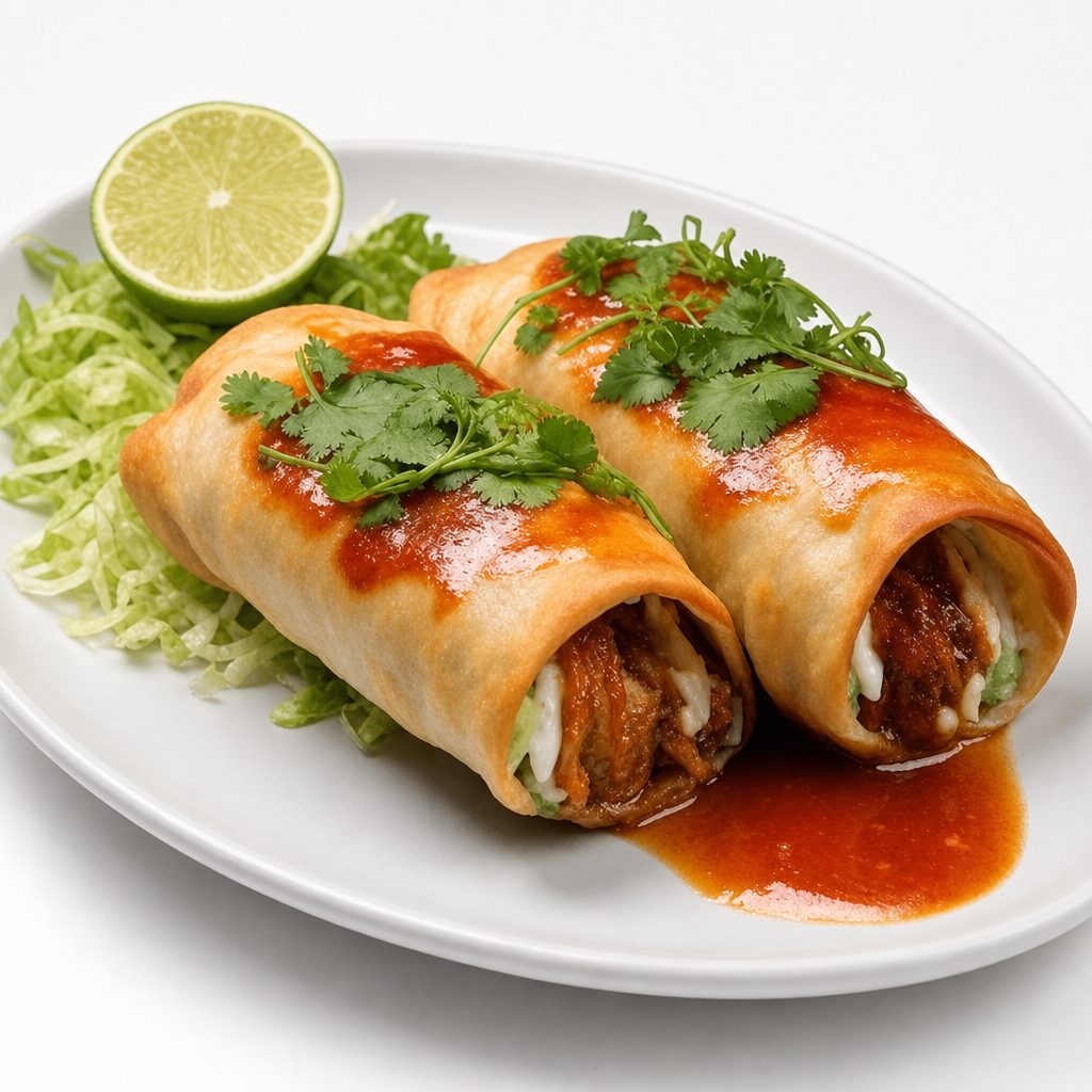 Creamy Chicken Chimichangas.