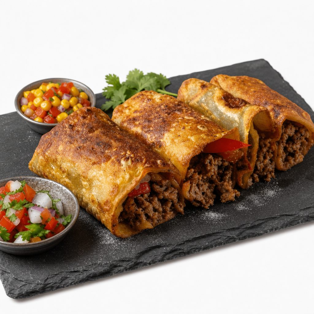 Beef Chimichangas.