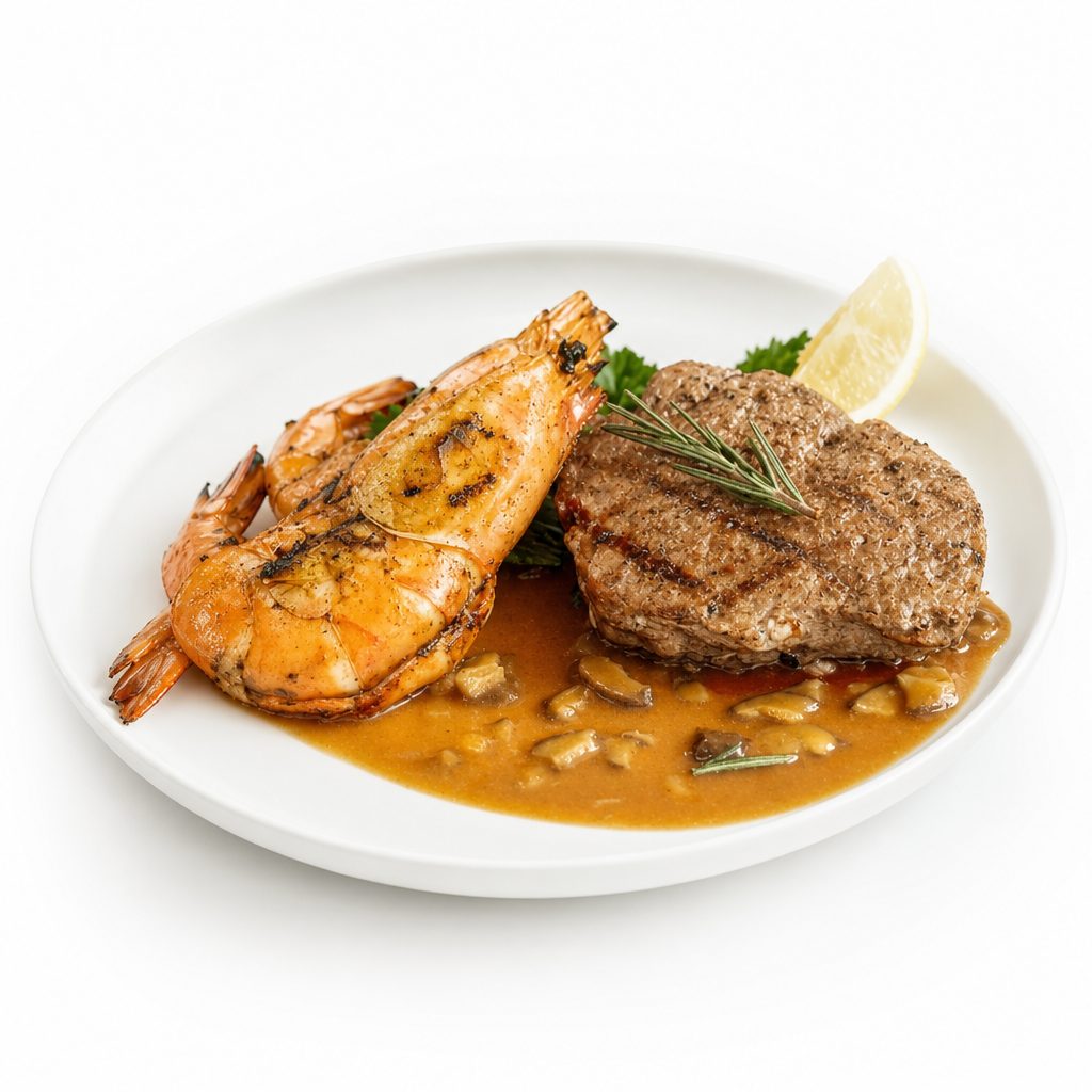 Steak & Shrimp.