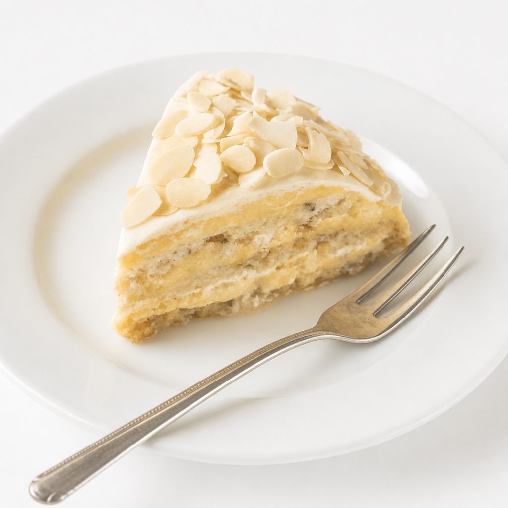 White Almond Cake.