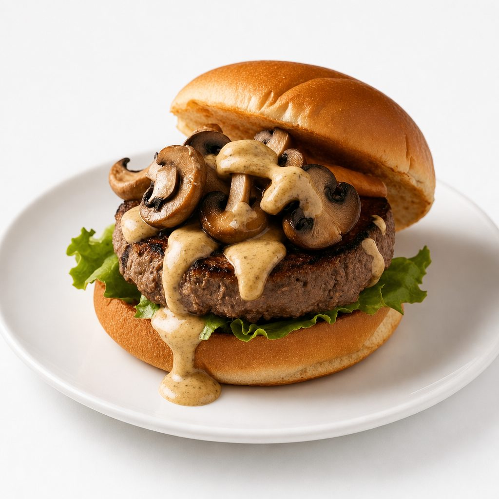 Mushroom Cheeseburger.